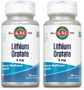 KAL Lithium Orotate 5 mg – 120 VegCaps (Pack of 2) | Mood Support