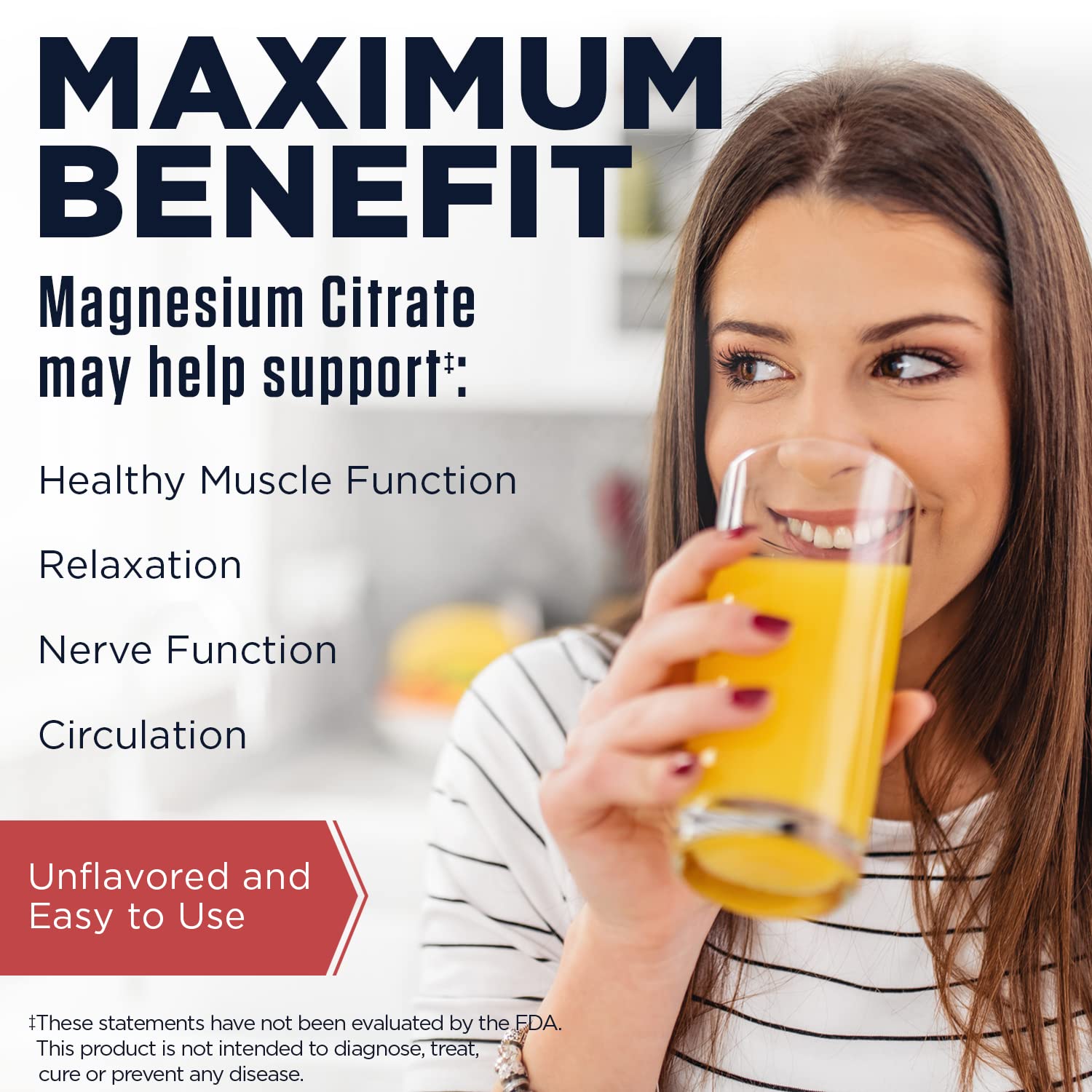 KAL Magnesium Citrate 600 mg ActivMix Instant Powder – Muscle Function, Relaxation, Vegan & Gluten Free