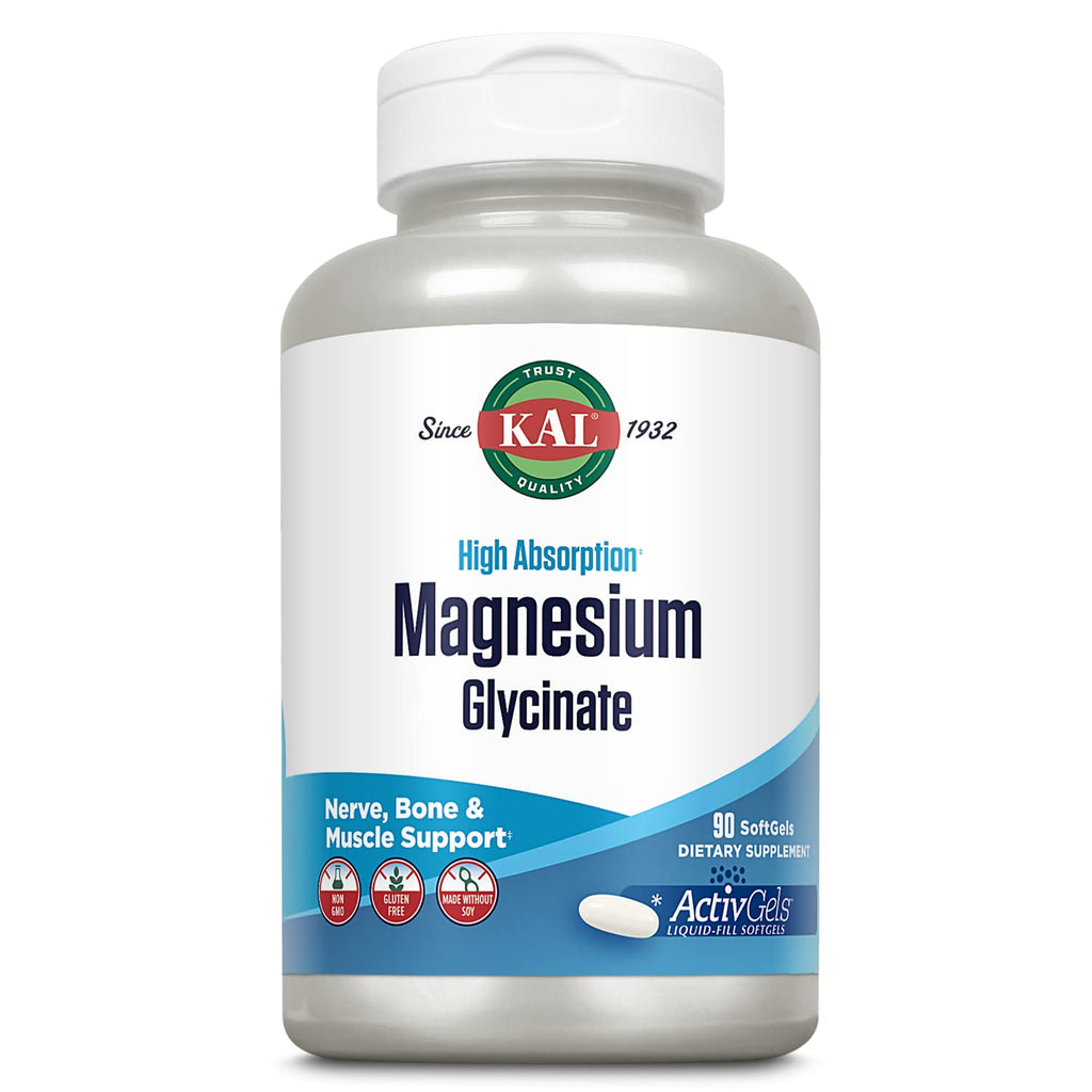 KAL Magnesium Glycinate ActivGels 315mg | High Absorption Magnesium