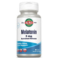KAL Melatonin 3mg Sustained Release Sleep Aid - Vegan, Gluten Free | 60 Tablets (60 Servings)