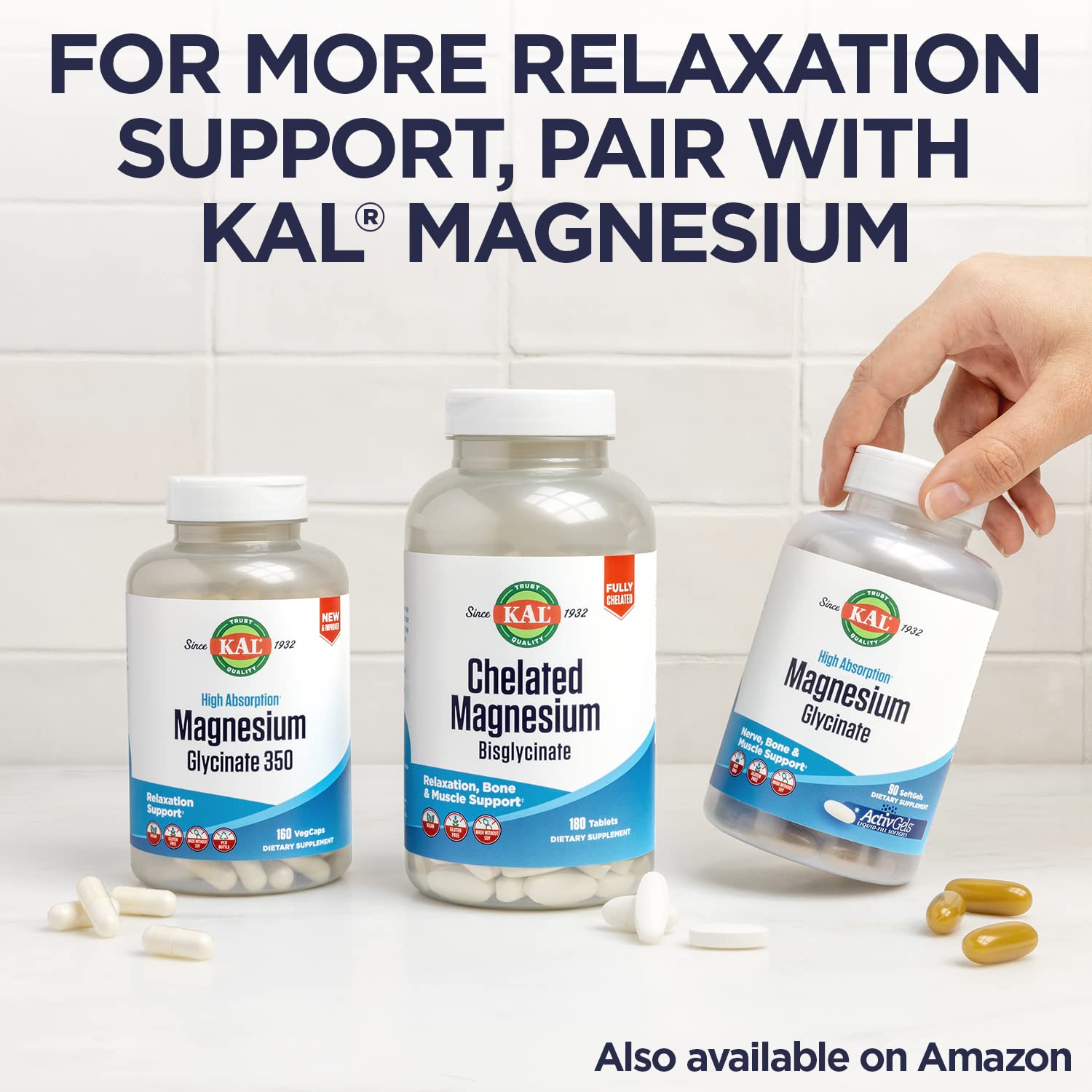 KAL Melatonin 3mg Sustained Release Sleep Aid – Vegan, Gluten Free | 120 tablets