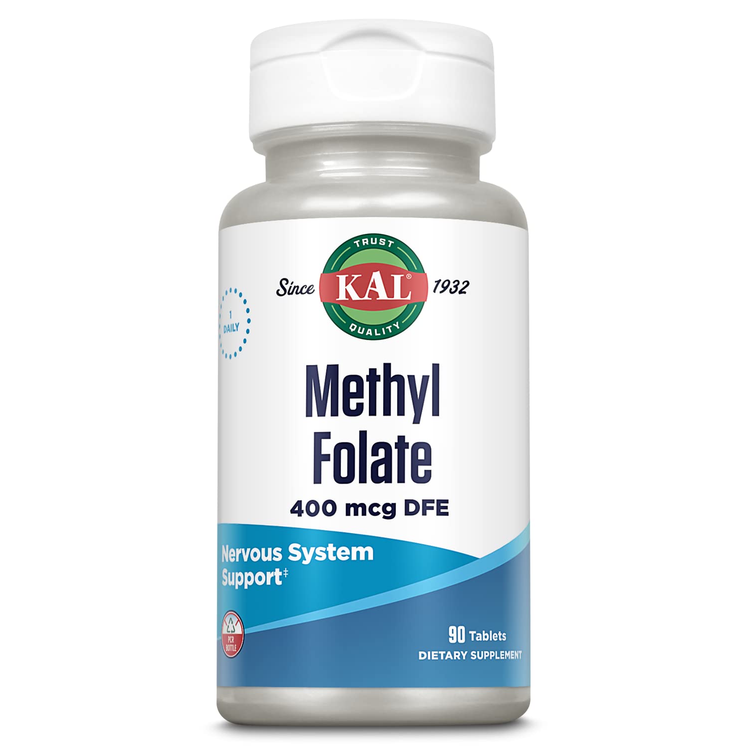 KAL Methyl Folate 400 mcg DFE | 5-MTHF B9 | Heart & Brain Support