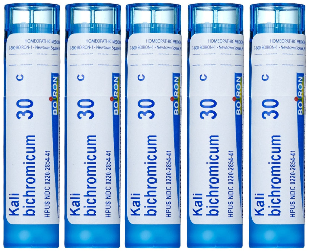 Boiron Kali Bichromicum 30C (Pack of 5) – Homeopathic Cold Remedy