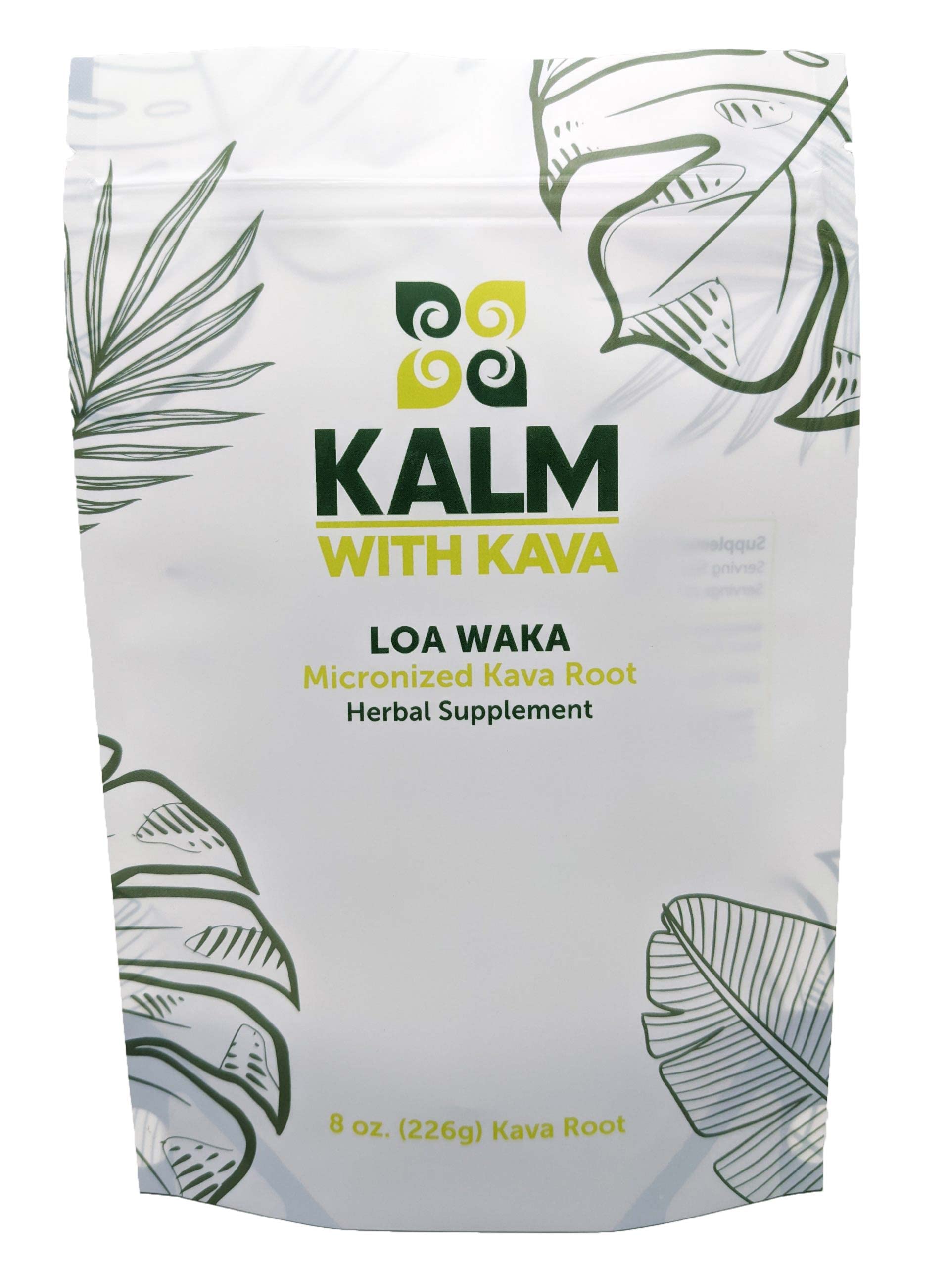 KALM with Kava Loa Waka – Micronized Kava (8 oz.) | Noble Fijian Kava