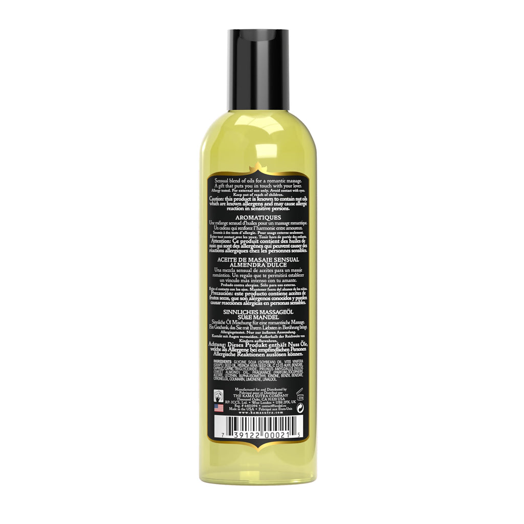 KAMA SUTRA Aromatics Sweet Almond Massage Oil 8oz – Warming, Sensual for Couples