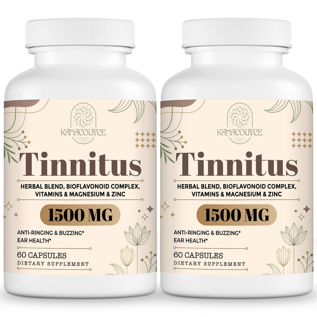 Kanacoufce 1500MG Tinnitus – Ringing Ears Supplement, 120 Capsules