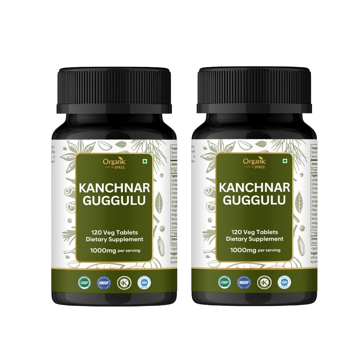 ORGANIC SPREE Kanchnar Guggulu 120 Tablets – Detox & Lymphatic Health | Ayurvedic, Vegetarian, Certified
