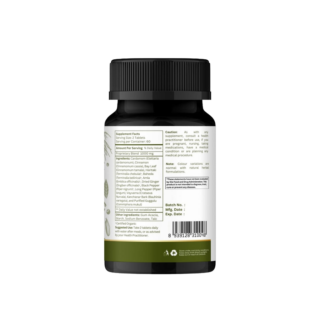 ORGANIC SPREE Kanchnar Guggulu 120 Tablets – Detox & Lymphatic Health | Ayurvedic, Vegetarian, Certified
