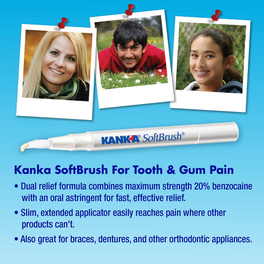 Kank-A SoftBrush Pain Gel – Maximum Strength (0.21 oz) Pack of 3