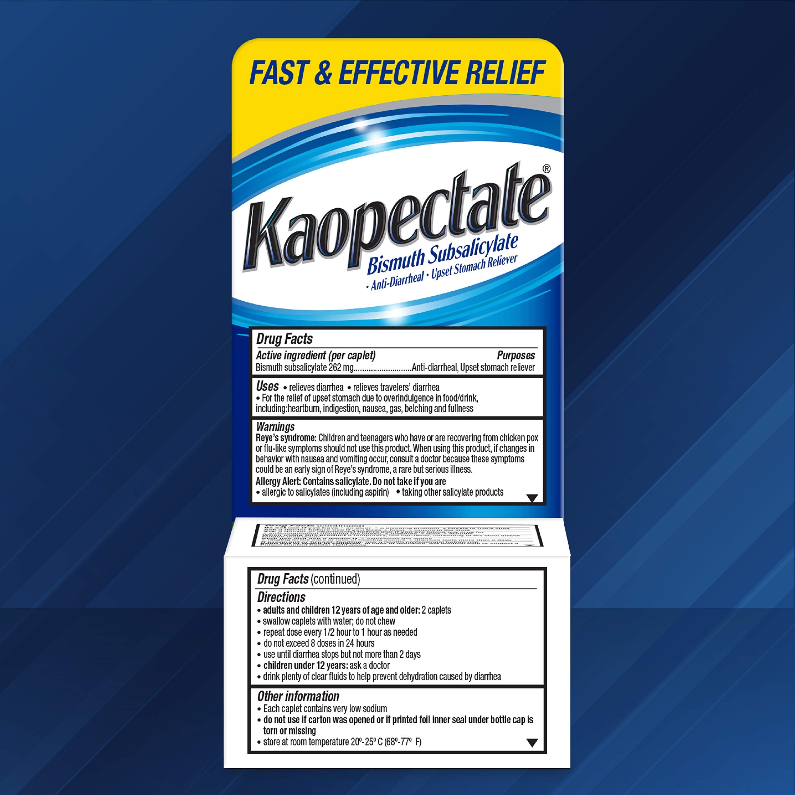 Kaopectate Multi-Symptom Anti-Diarrheal & Upset Stomach Reliever - 42 Caplets