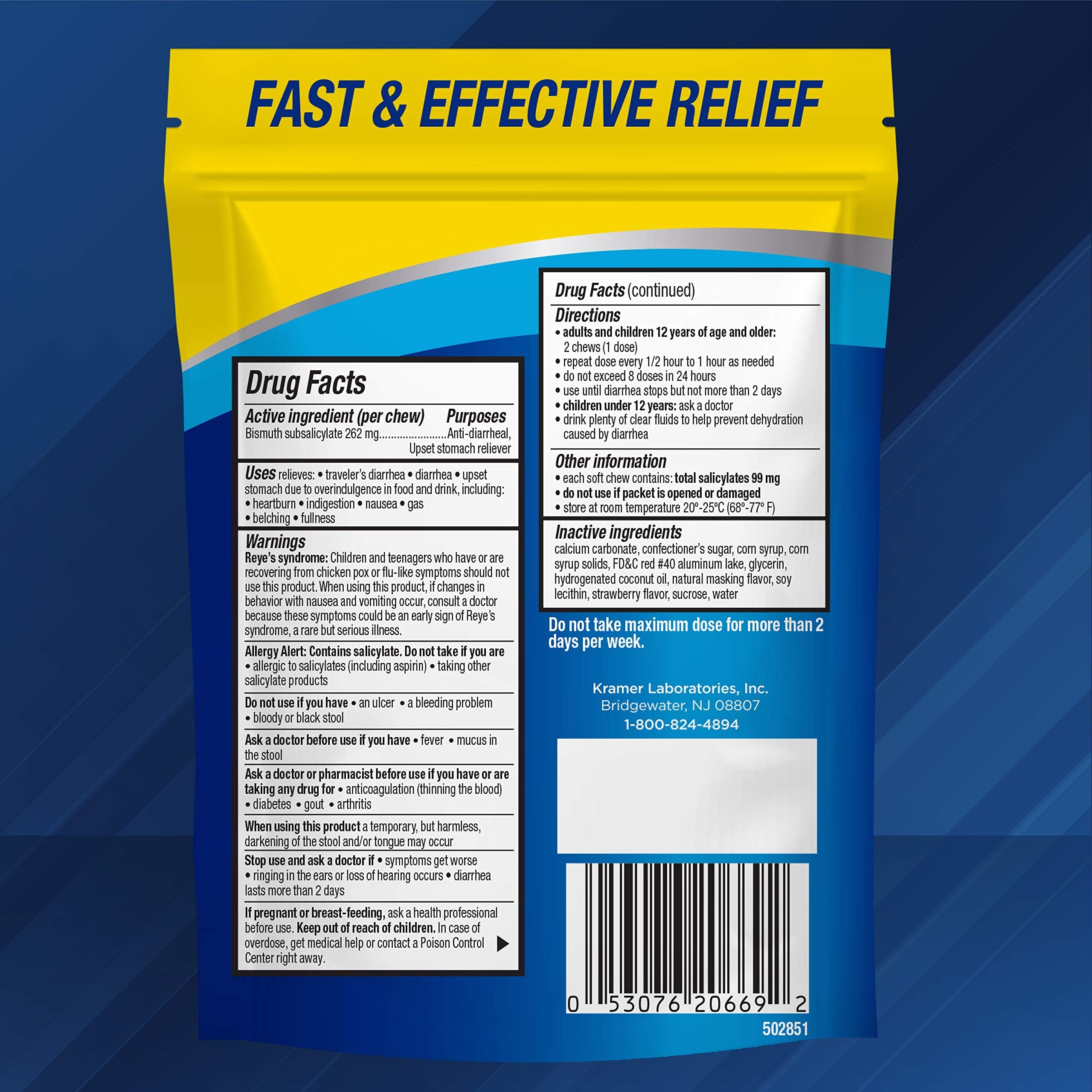 Kaopectate Strawberry Soft Chews 24 Count – Fast Stomach Relief