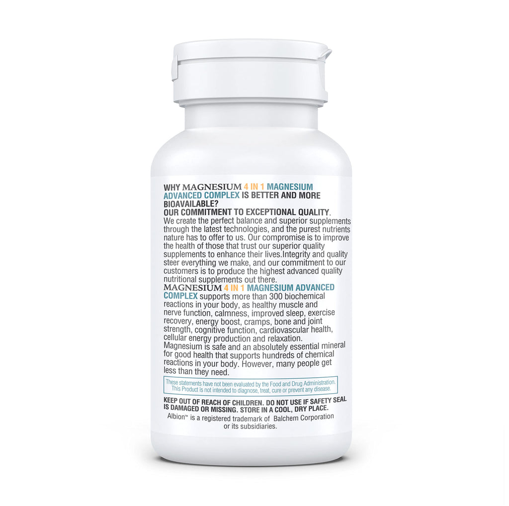 Kappa Nutrition Magnesium 4-in-1 (280 mg) with Zinc & Vitamin D3 | 120 Vegan Capsules