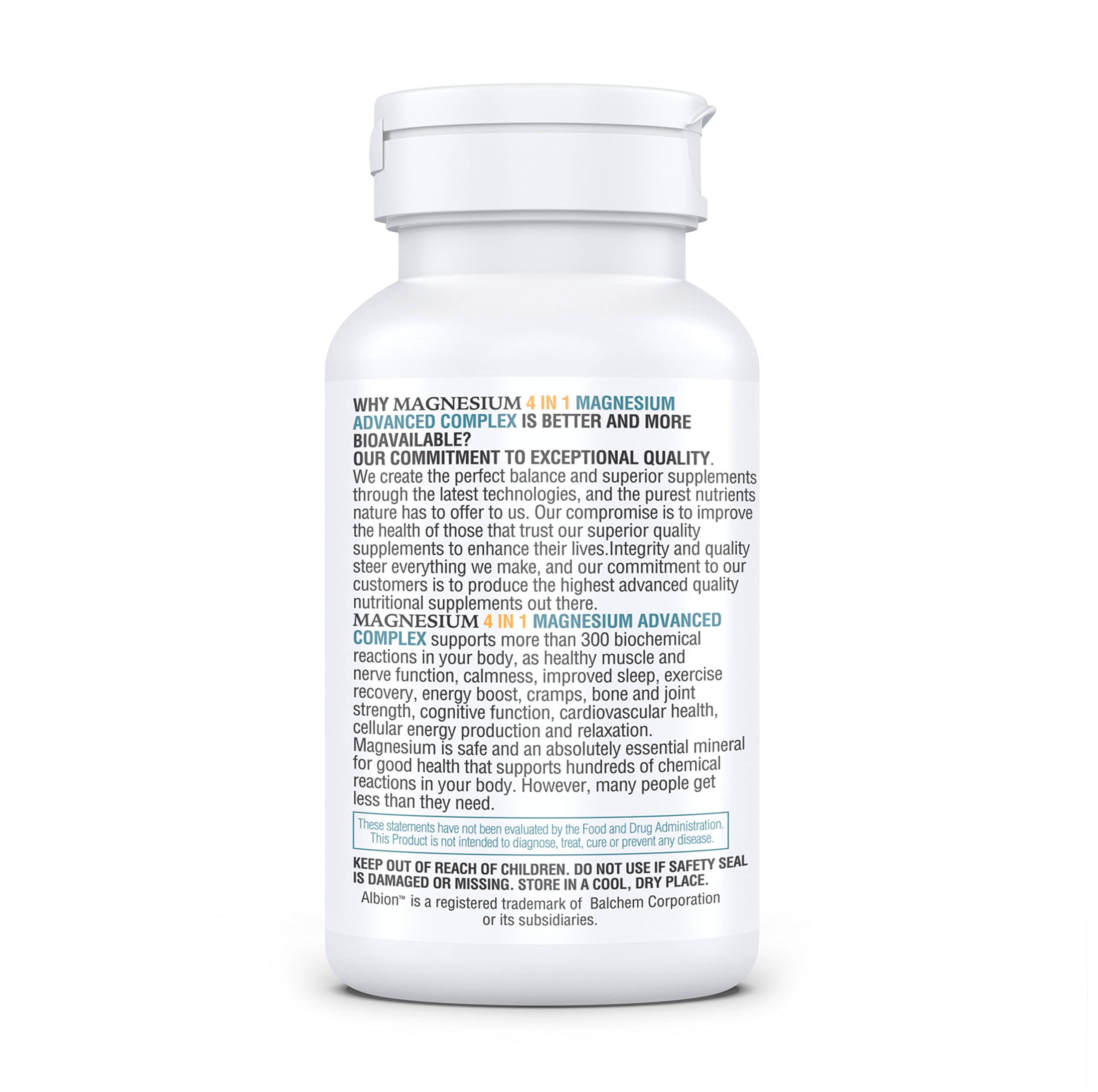 Kappa Nutrition Magnesium 4-in-1 (280 mg) with Zinc & Vitamin D3 | 120 Vegan Capsules