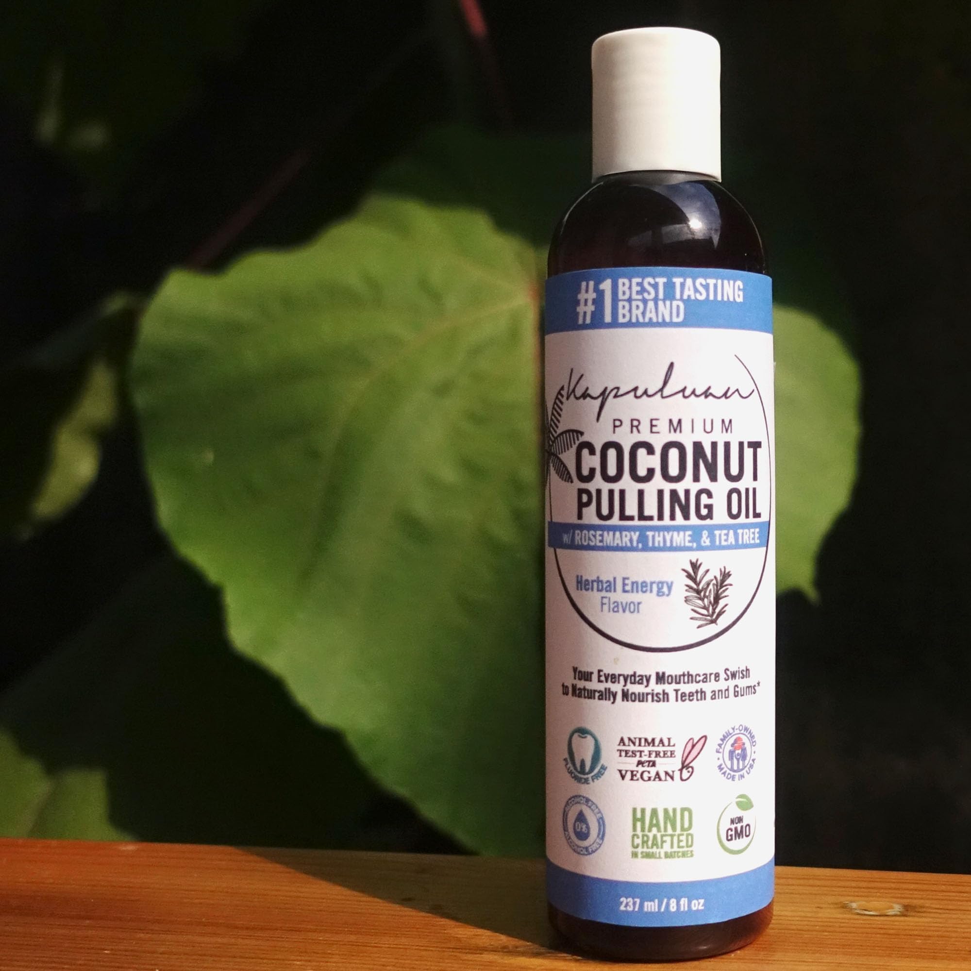 Kapuluan Coconut Oil Pulling for Teeth & Gums – Pure Ayurvedic Mouthwash with Rosemary, Thyme & Tea Tree