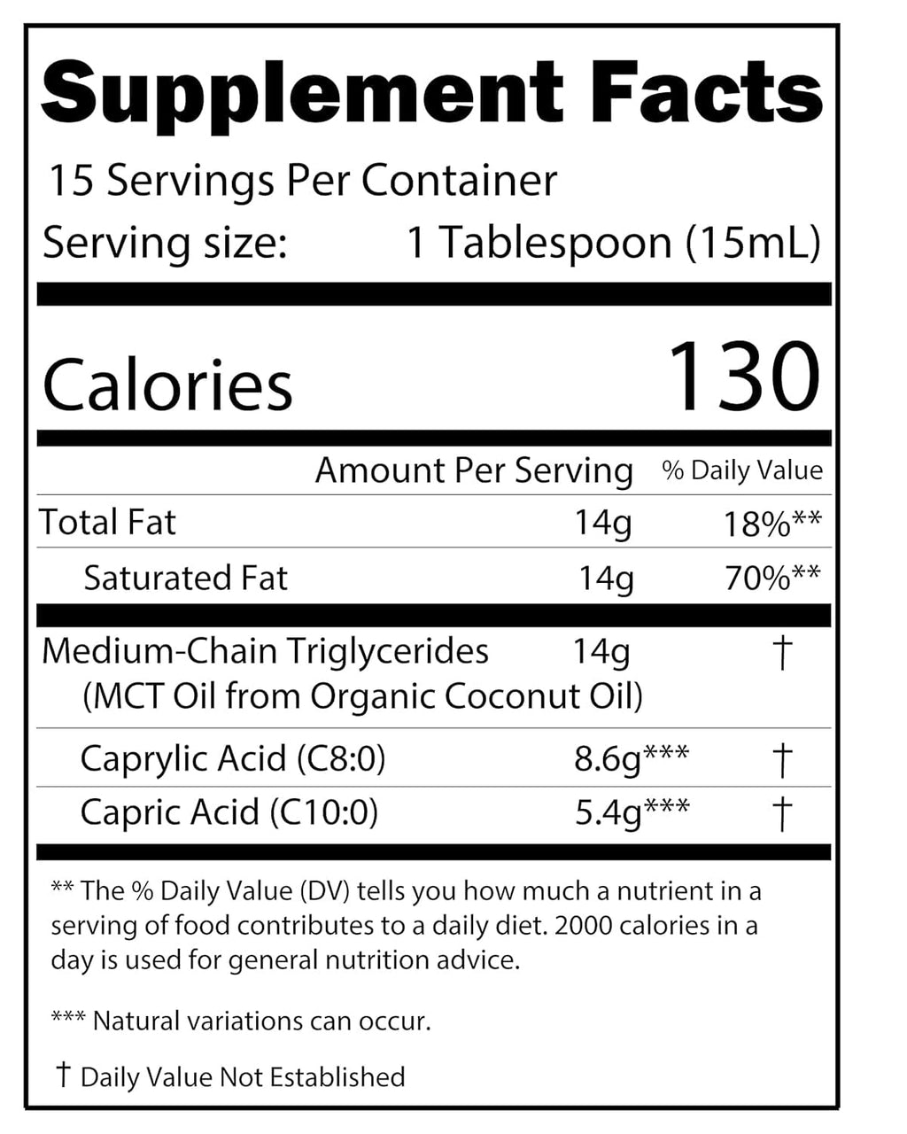 Kate Naturals Organic MCT Oil for Coffee – C8 & C10, 8oz, Unflavored