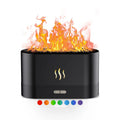 kathluce Flame Humidifier with 7 Colors — Noise-Free Essential Oil Diffuser (Deepblack)