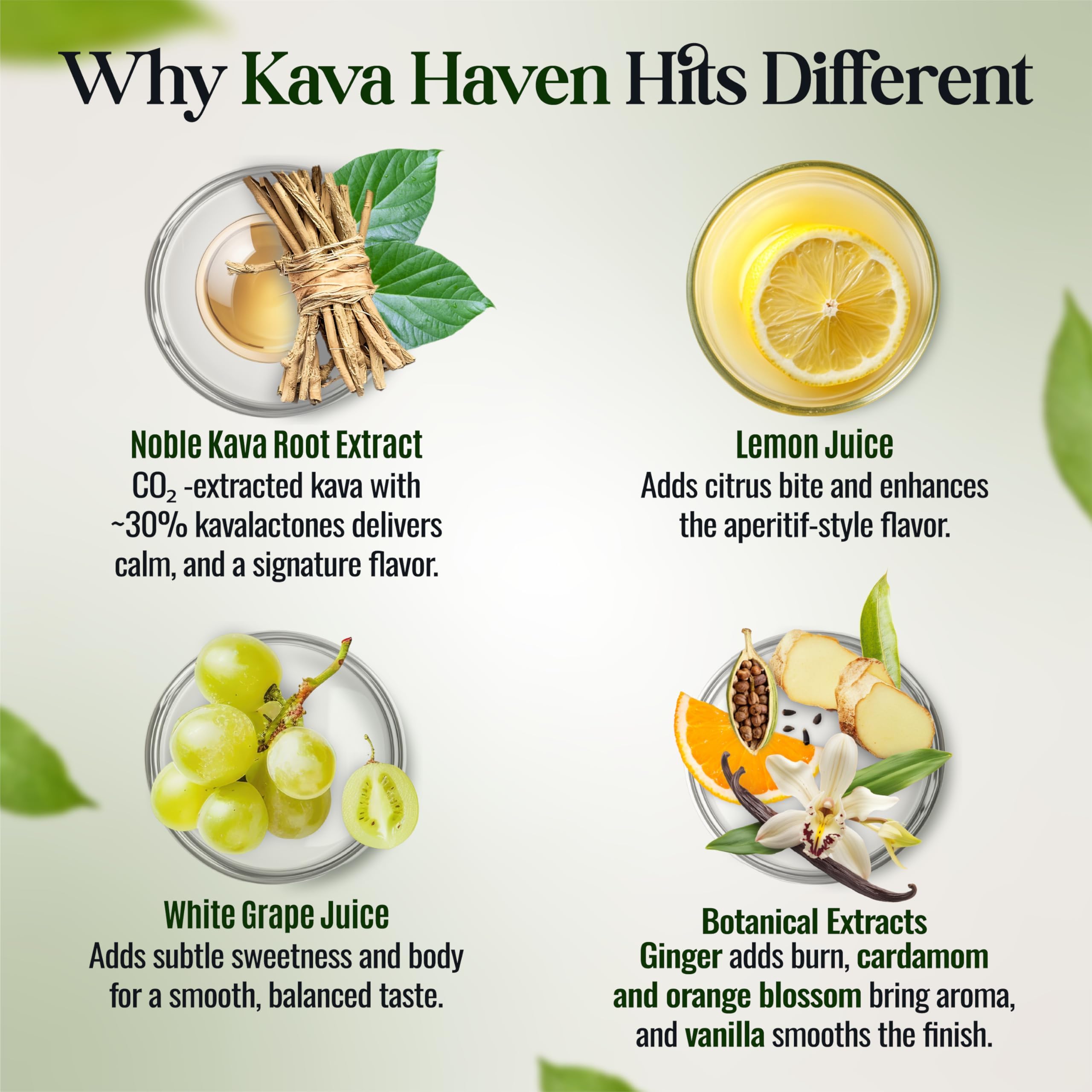 Kava Haven Non Alcoholic Spirit – Lemon Ginger, 750mL | Low Calorie, All Natural, Zero Proof