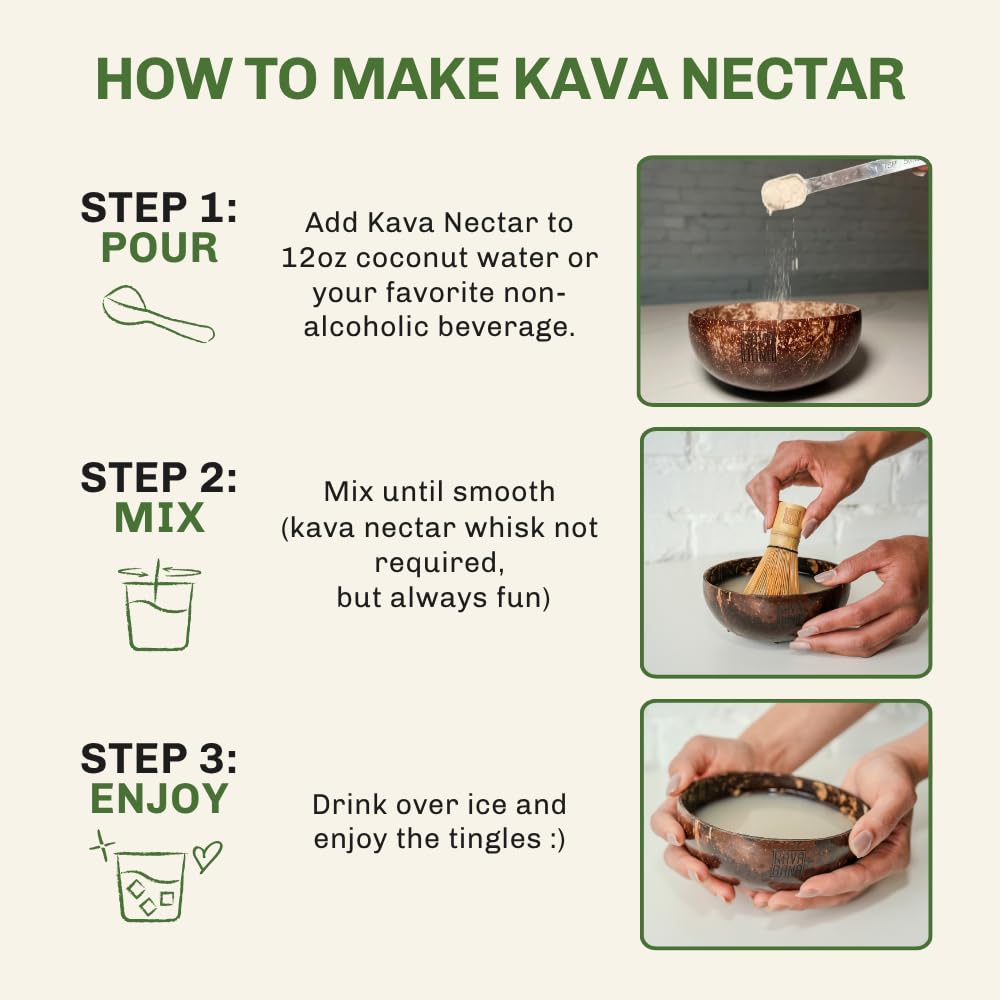 Kavahana Relax Edition Ceremonial Grade Noble Kava Nectar Powder – Deep Calm for Nighttime Relaxation & Natural Stress Support, Instant Dried Kava Juice