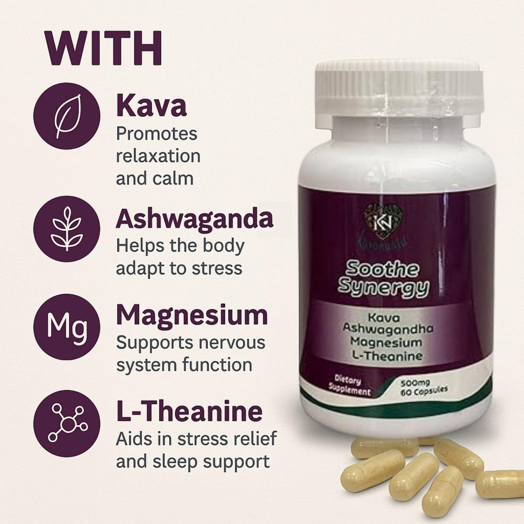 Kavanuatu Kava Capsules – Relaxation & Calm | 60 Count, 500mg