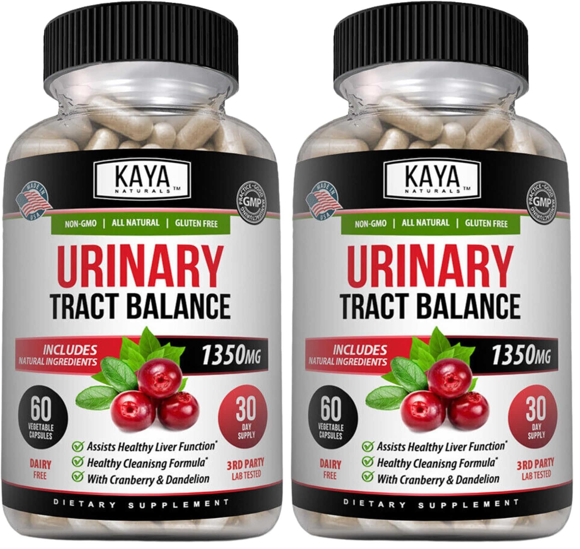 Kaya Naturals D-Mannose 60 Veggie Capsules (Pack of 2) | Urinary Tract & Bladder Health