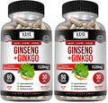 Kaya Naturals Red Panax Ginseng + Ginkgo Biloba – Nootropic Brain Support (2x60)