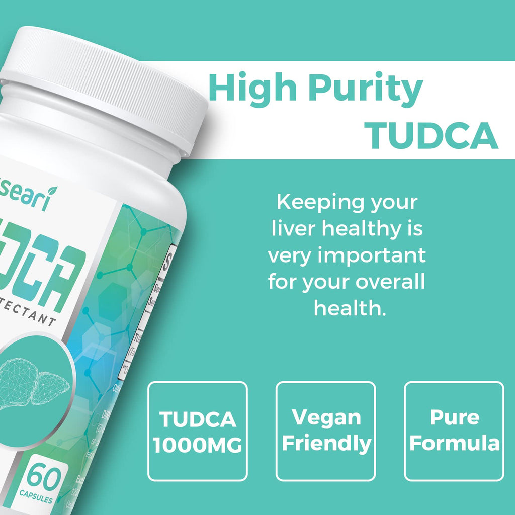 Kayseari TUDCA Bile Salts Supplement 1000mg – 180 Veggie Capsules for Liver Support