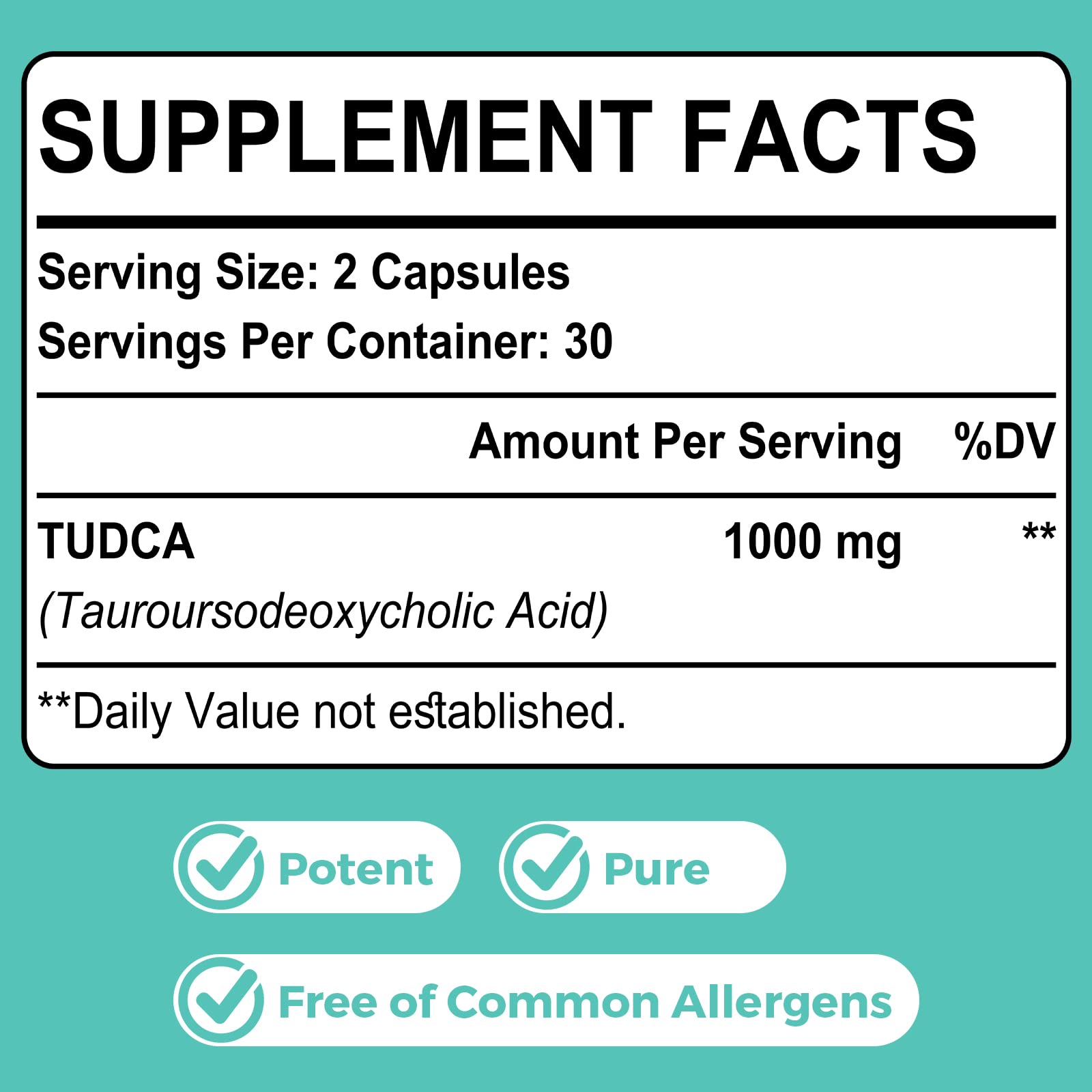 Kayseari TUDCA Bile Salts Supplement 1000mg – 180 Veggie Capsules for Liver Support