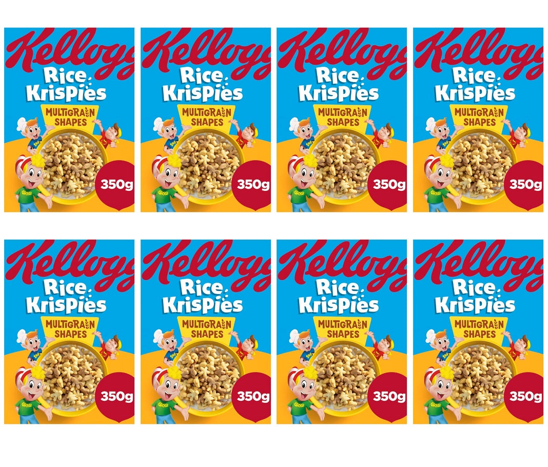 8 x Kellogg's Rice Krispies Multigrain Shapes 350G