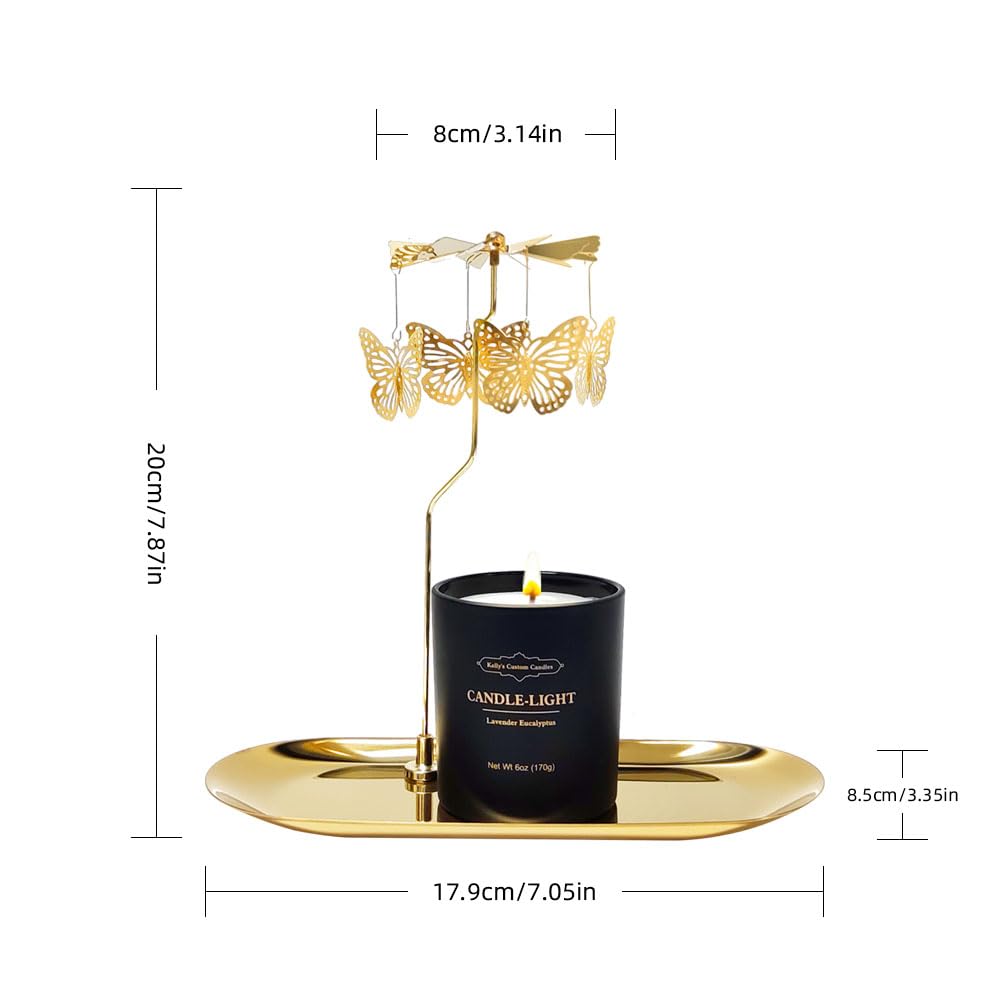 Kelly's Custom Candles: Rotatable Butterfly Candle Gift (6 oz) – Gifts for Women