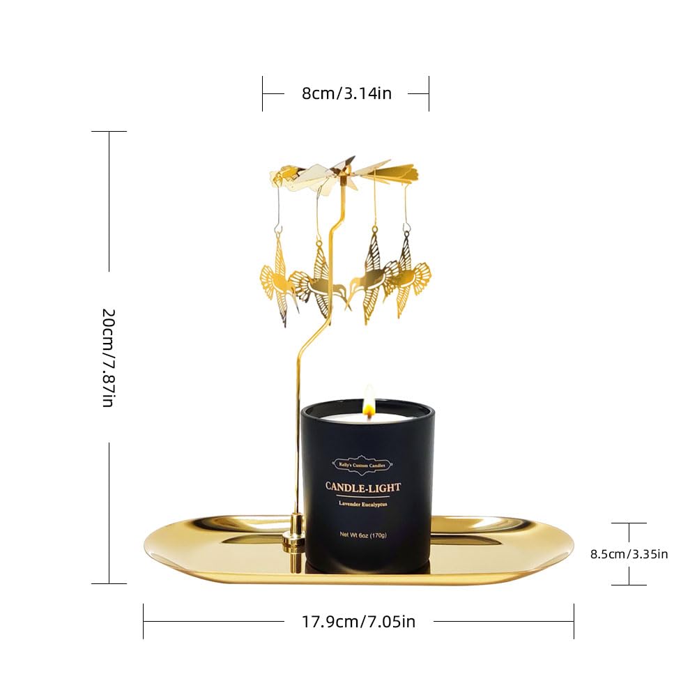 Rotatable Hummingbird Candle Gift | Kelly's Custom Candles, 6 oz