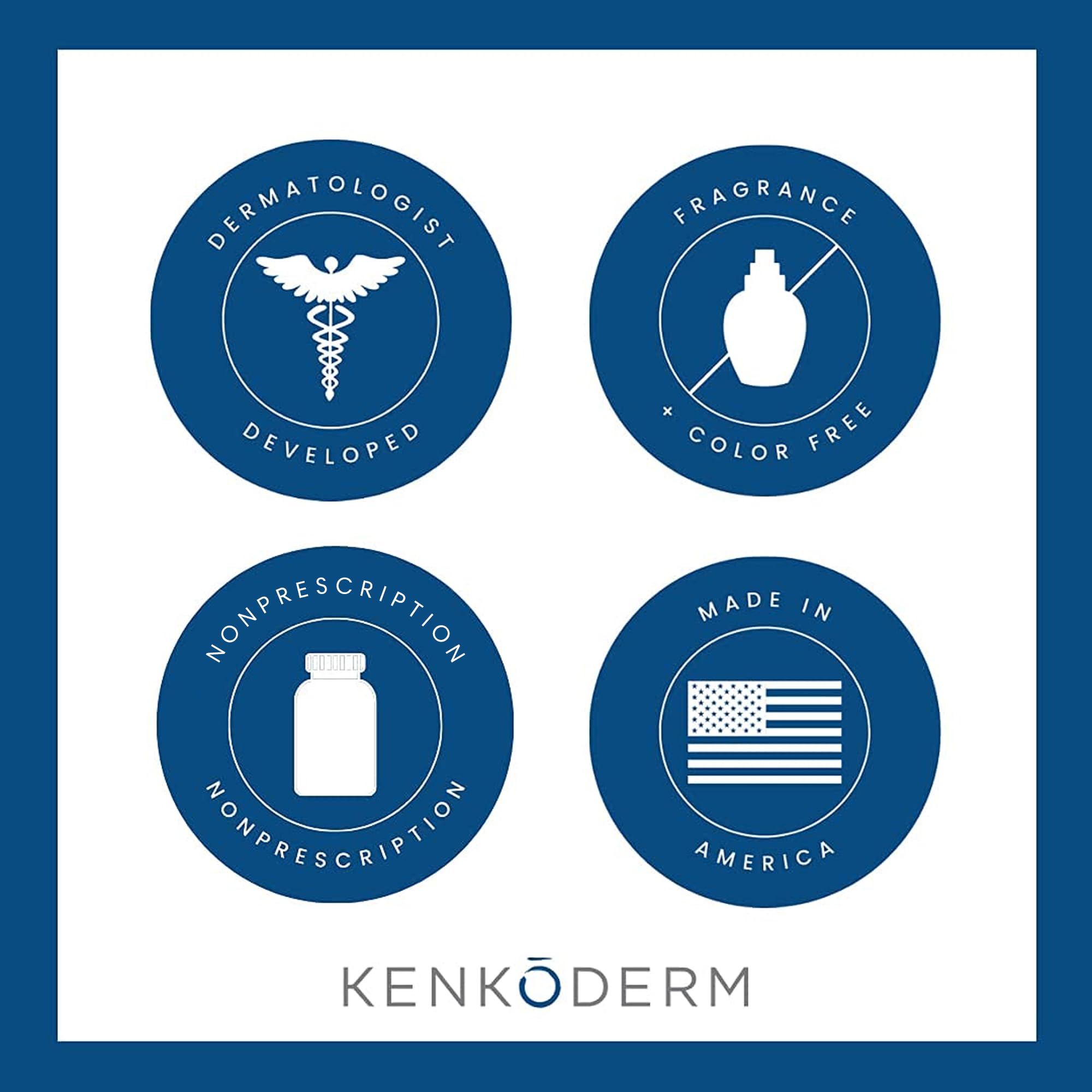 Kenkoderm Psoriasis Cream — 2% Salicylic Acid, Fragrance-Free Moisturizer (10 oz)