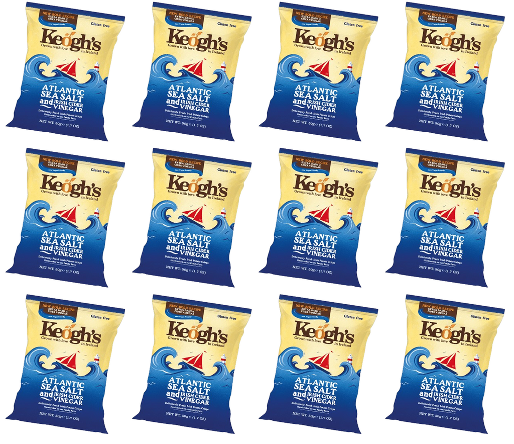 12 x Keogh's Atlantic Sea Salt And Sweet Irish Vinegar 125G