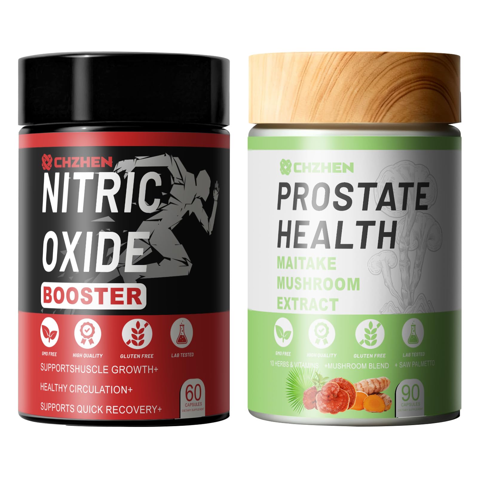 KERENC Prostate Health Supplements for Men with Nitric Oxide Booster - Supports Healthy Urinary Flow, Bladder Function & Cardiovascular Health (01)