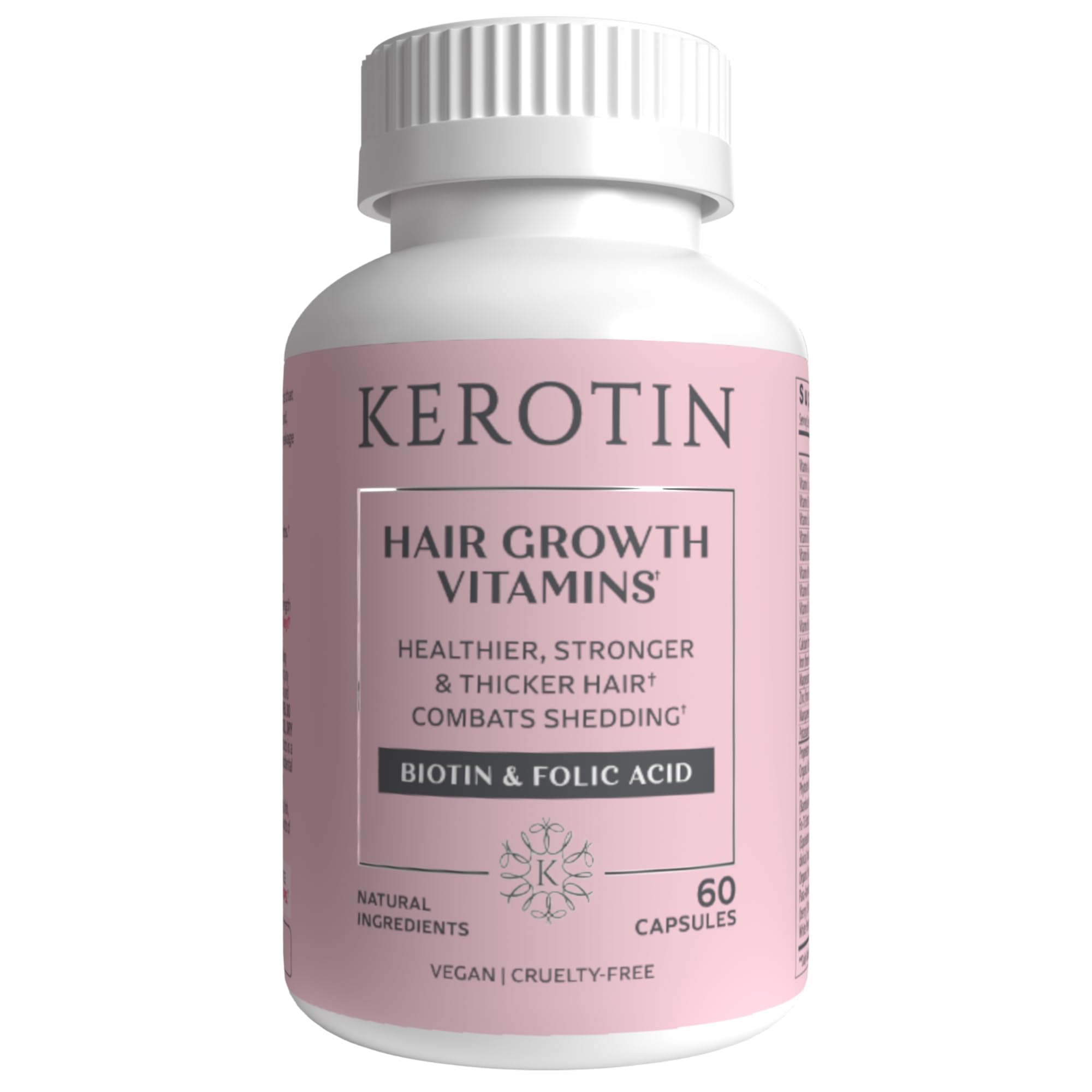 Kerotin Hair Growth Vitamins – Biotin, DHT Blocker & Saw Palmetto