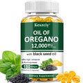 Keszciy 150 Softgels Oil of Oregano with Black Seed Oil – 2 in 1 Immune Support, High Carvacrol & Thymoquinone, Non-GMO, 1 Pack