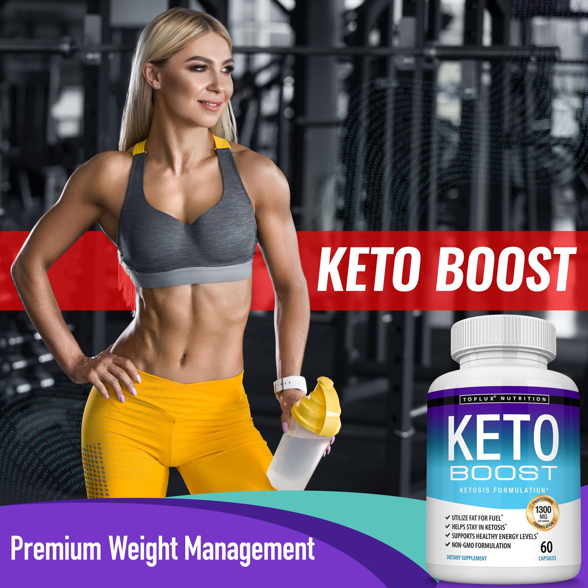 Keto Boost Diet Pills Ketosis Supplement - Natural Exogenous Ketone Formula for Energy & Focus (Advanced Ketones for Ketogenic Diet) - Men & Women