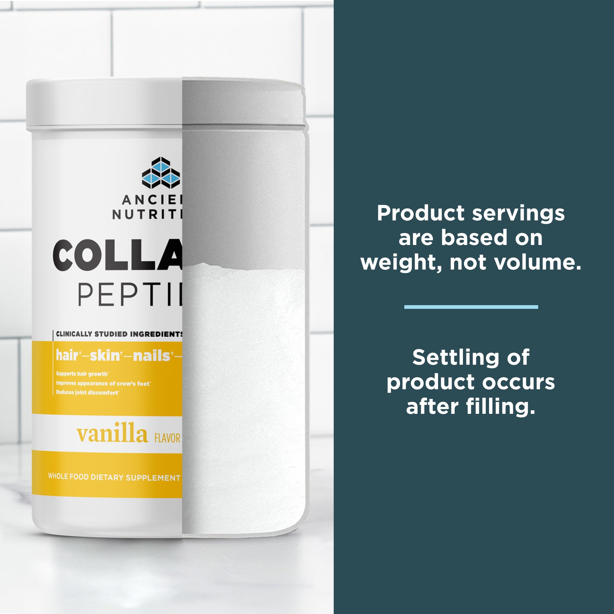 Ancient Nutrition Collagen Peptides Powder – Vanilla, 20g per Serving, 12 Servings | Skin, Joint & Gut Support | Keto & Paleo