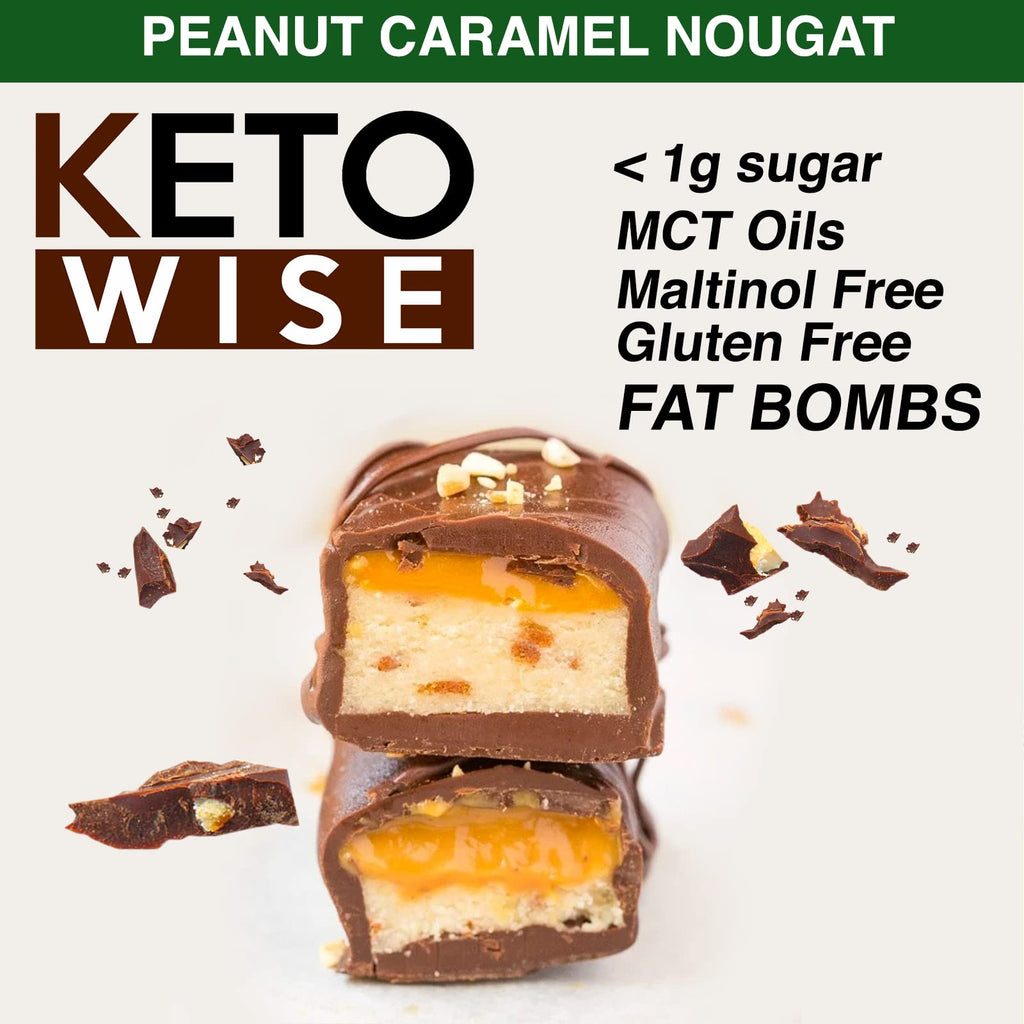 Keto Wise Fat Bombs - Chocolate MCT Oil, Low Carb Snack (Pack of 16)