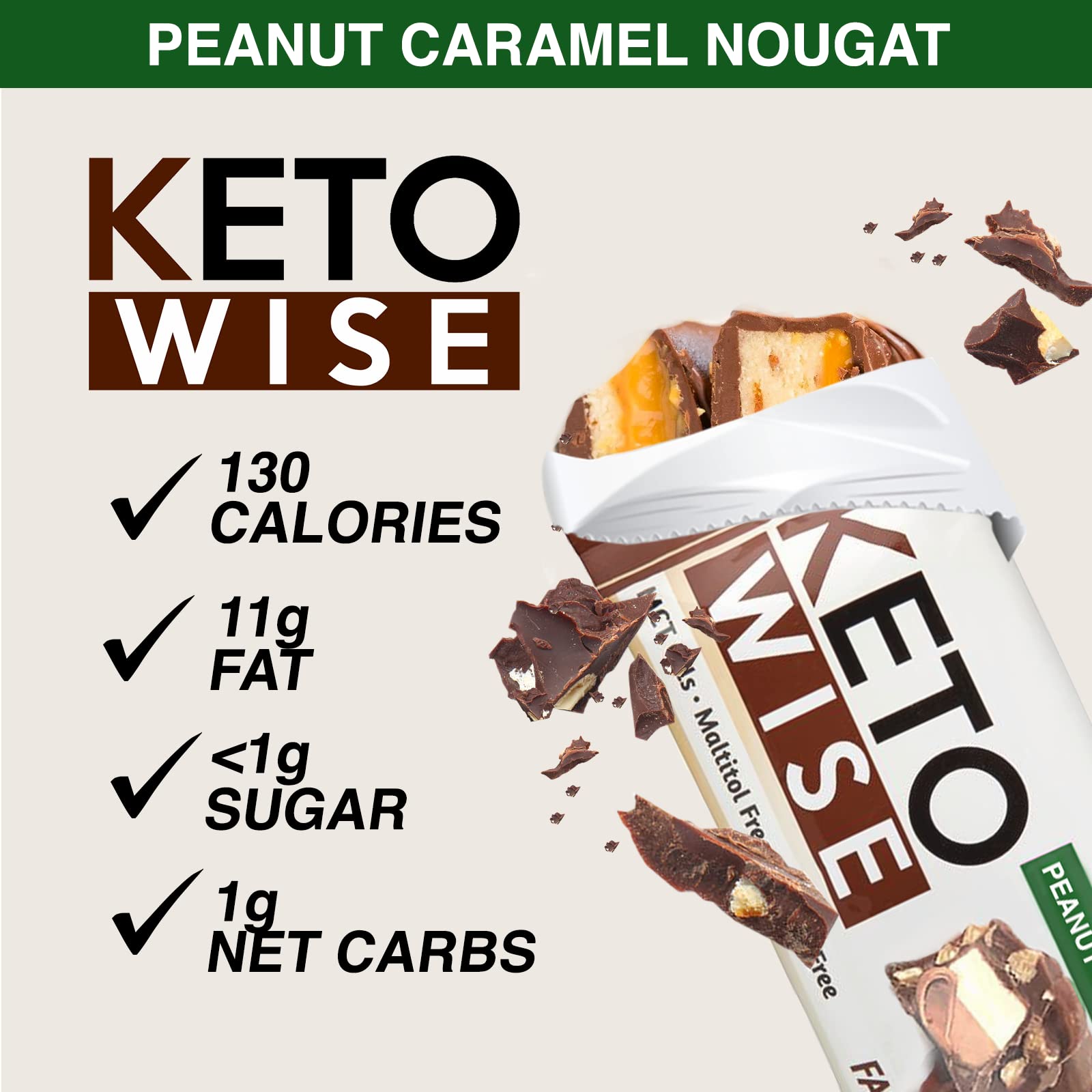 Keto Wise Fat Bombs - Chocolate MCT Oil, Low Carb Snack (Pack of 16)