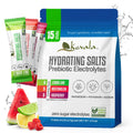 Kevala Hydrating Salts – Electrolyte Powder Drink Mix with Prebiotics | Sugar-Free, Keto & Vegan | Lemon Lime, Watermelon & Raspberry Flavors | 1 Pack (15 Sticks)