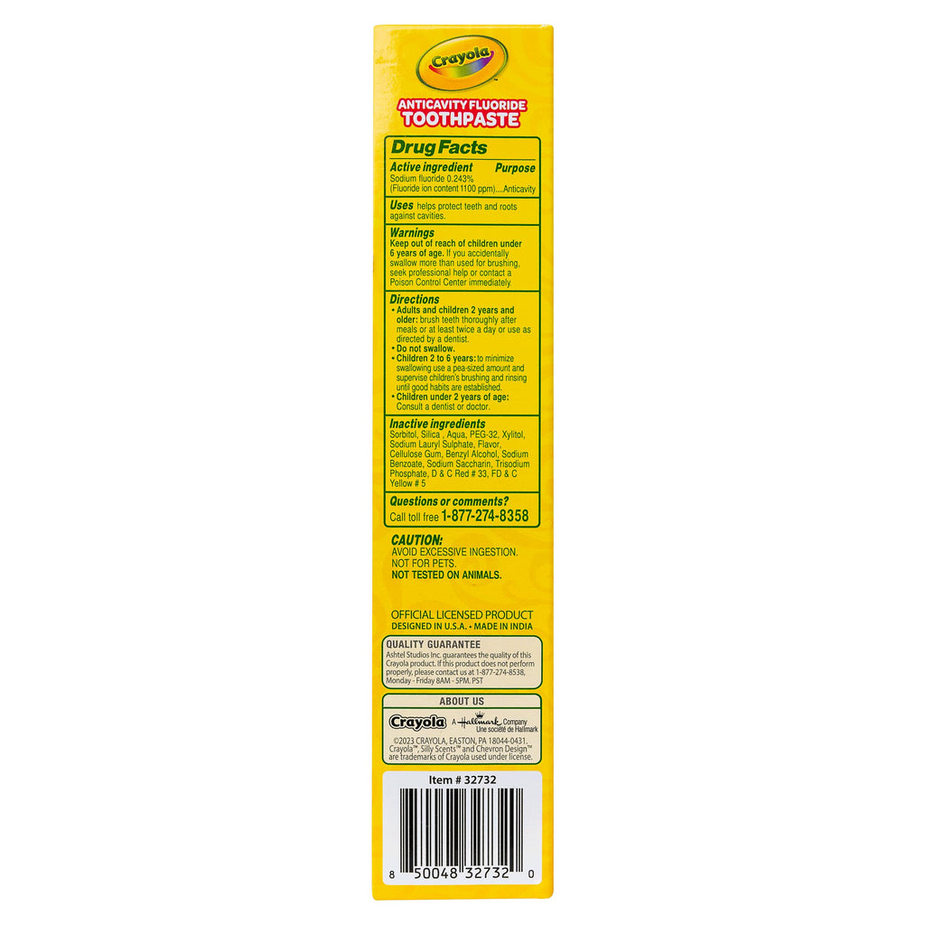 Brush Buddies Crayola Silly Scents Strawberry Flavored Fluoride Toothpaste for Kids 2+