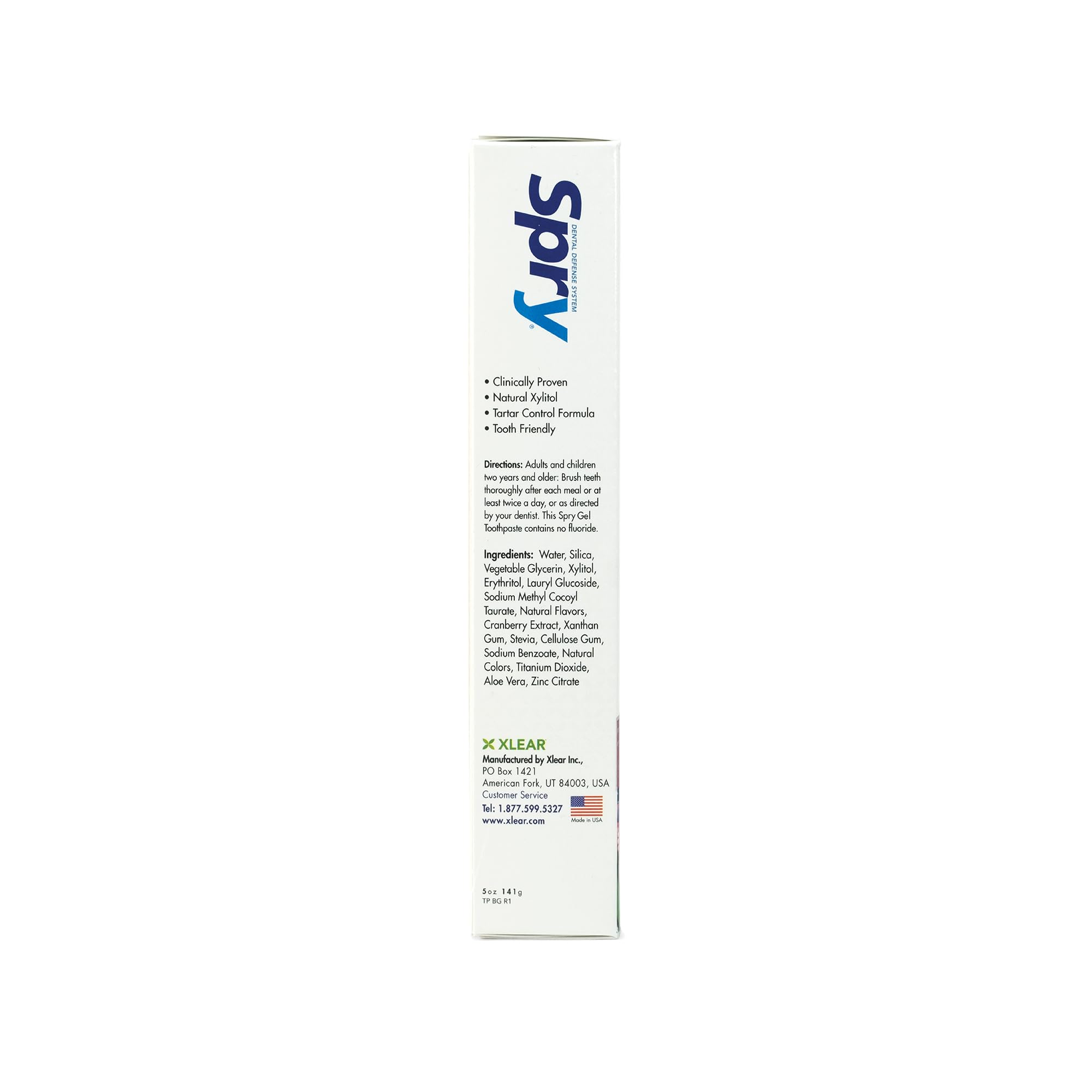 Spry Fluoride Free Kids Toothpaste – Bubble Gum, Xylitol, 5oz