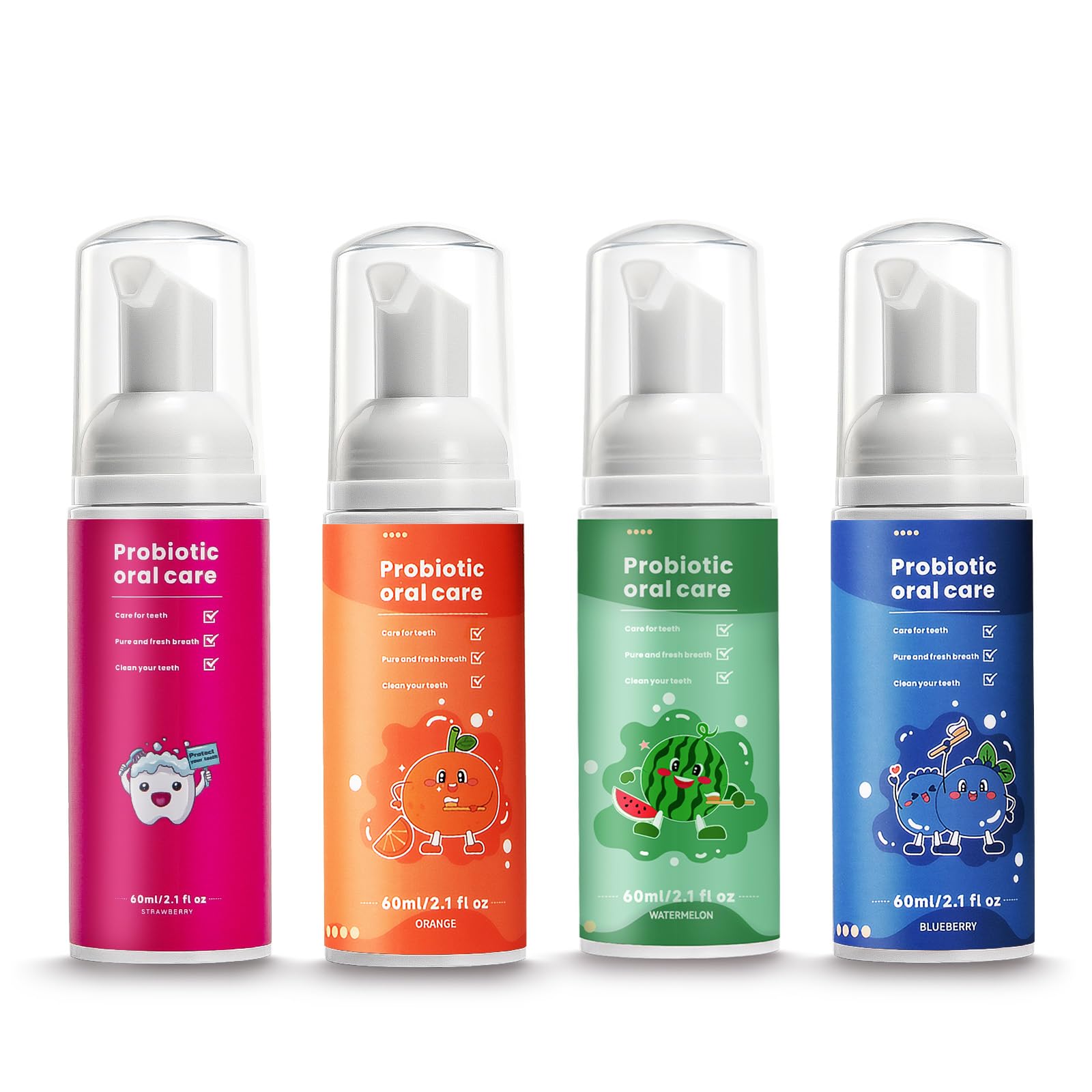 Kids Foam Fluoride Free Toothpaste – Mint Mix for U-Shaped Toothbrush