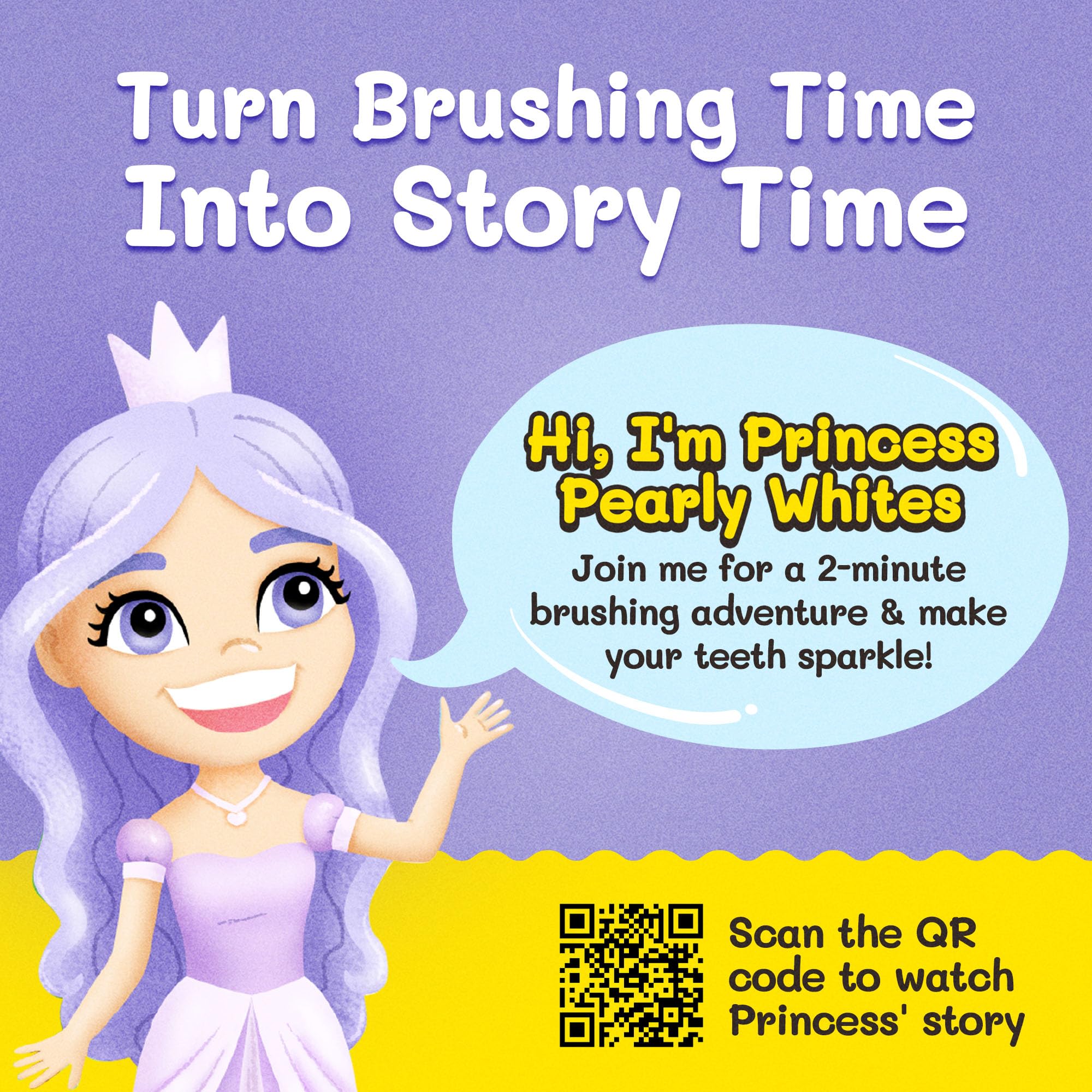 Kids Soft Bristle Princess Toothbrush for Ages 2+ – Replaceable Head, Ergonomic Handle