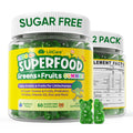 Kids Super Greens Gummies – 2 Pack, Immunity & Gut Health, 20+ Fruits & Veggies, Sugar Free