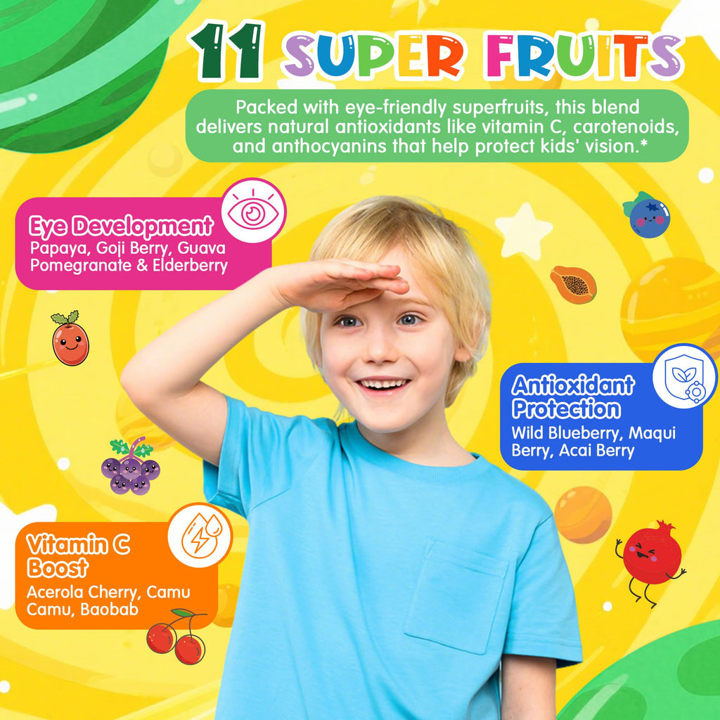 Kids Super Greens Gummies – 2 Pack, Immunity & Gut Health, 20+ Fruits & Veggies, Sugar Free