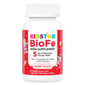 KidStar Nutrients BioFe Pure Iron Chewables – 5 mg Iron, No Sugar, Xylitol, 120 Tablets (Kids & Adults)