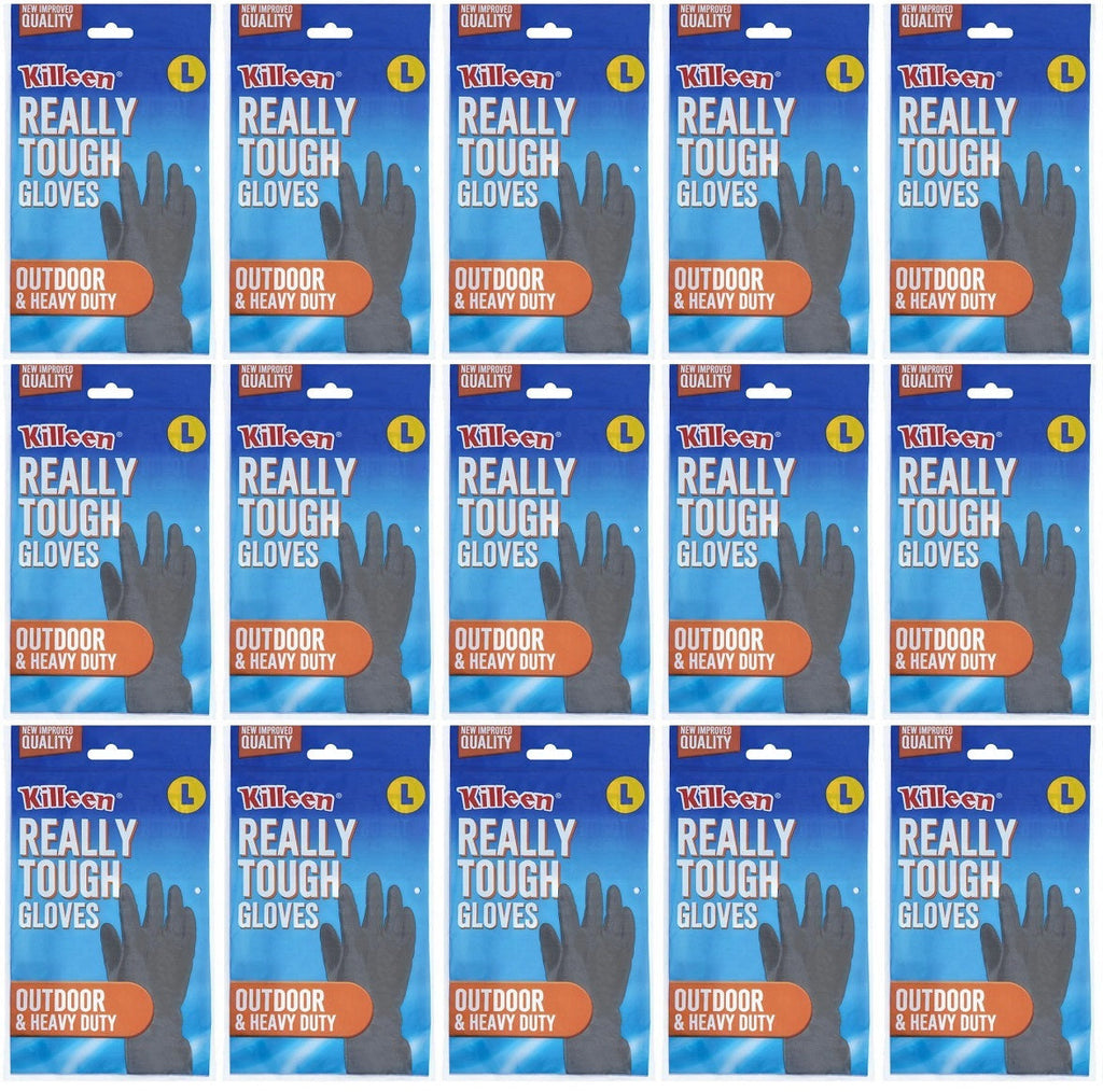 15 x Killeen Really Tough Gloves Outdoor & Heavy Duty (Large)