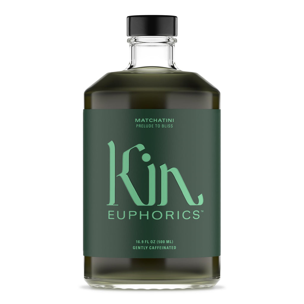 Kin Euphorics Matchatini | Non-Alcoholic Matcha Cocktail with Adaptogens, Nootropics, Botanicals | Vanilla, Maple & Tart Finish | 16.9 fl oz