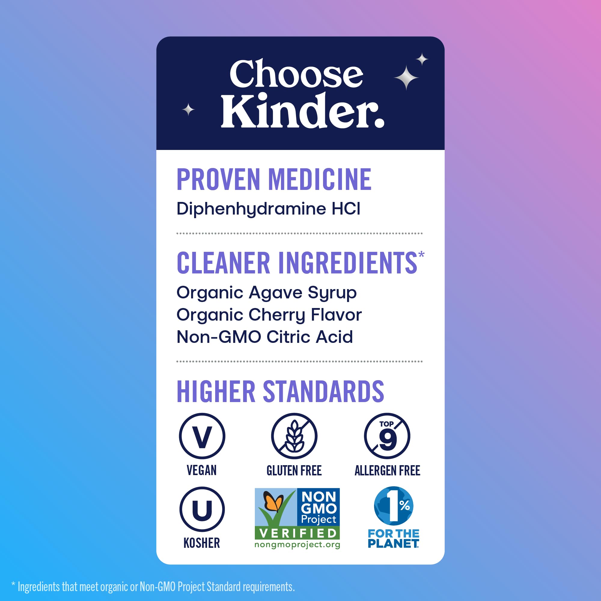 KinderMed Kids' Allergy Medicine with Diphenhydramine HCl – Organic Cherry Flavor, 4 oz (Ages 6-11)